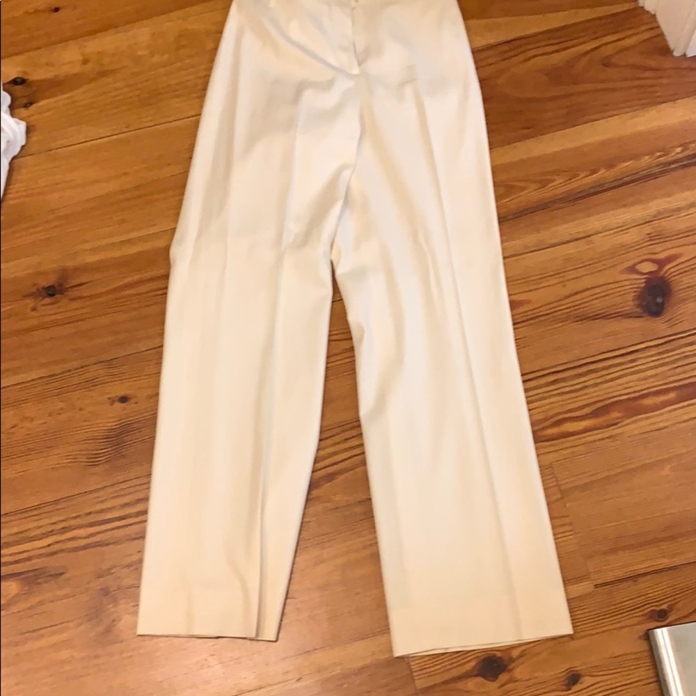 Cream wool pants